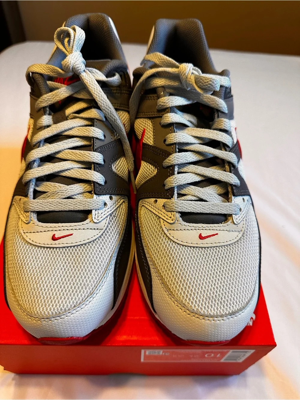 Nike Air Max Command Men’s Grey/White/Red Size 10  Box Without Lid .
